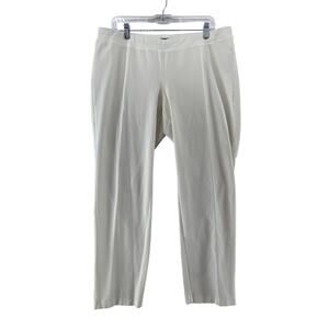 Eileen Fisher Washable Crepe Pants‎ Size Large White